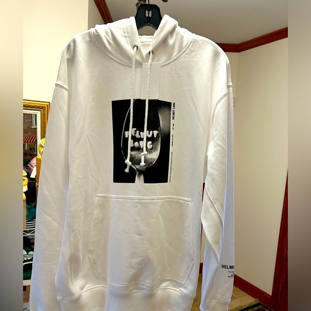 Men’s Helmut Lang hooded sweatshirt with graphics size XL